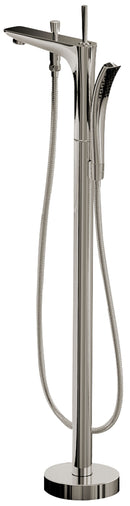 ANZZI Kase Series 1-Handle Freestanding Claw Foot Tub Faucet with Hand Shower in Brushed Nickel