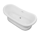 ANZZI Ruby 5.9 ft. Acrylic Flatbottom Non-Whirlpool Bathtub-White
