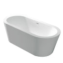 ANZZI Ares 5.5 ft. Center Drain Freestanding Bathtub in Glossy White