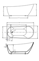ANZZI Trend 67 in. Acrylic Flatbottom Non-Whirlpool Bathtub with Tugela Faucet and Kame 1.28 GPF Toilet