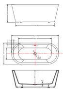 ANZZI Chand 67 in. Acrylic Soaking Bathtub with Cavalier 2-piece 1.28 GPF Single Flush Toilet