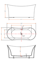 ANZZI Eft Series 5.58 ft. Freestanding Bathtub in White