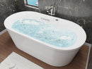 ANZZI Sofi 5.6 ft. Center Drain Whirlpool and Air Bath Tub in White