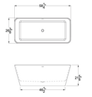 ANZZI Cenere 58.25 in. Solid Surface Soaking Bathtub in White with Angel Faucet in Brushed Nickel