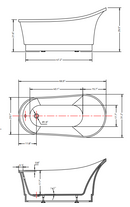 ANZZI Prima 67 in. Acrylic Flatbottom Non-Whirlpool Bathtub in White with Kros Faucet in Polished Chrome
