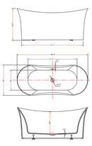 ANZZI Eft 67 in. Acrylic Flatbottom Non-Whirlpool Bathtub in White with Havasu Faucet in Brushed Nickel