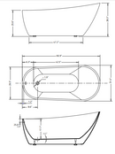 ANZZI Trend 67 in. Acrylic Soaking Bathtub with Tugela Faucet and Cavalier 1.28 GPF Toilet