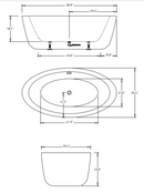 ANZZI Yield Series 5.58 ft. Freestanding Bathtub in White