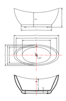 ANZZI Reginald 68 in. Acrylic Flatbottom Non-Whirlpool Bathtub with Havasu Faucet and Kame 1.28 GPF Toilet