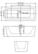 ANZZI Rook Series 5.69 ft. Freestanding Bathtub in Mahogany