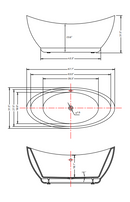 ANZZI Reginald 68 in. Acrylic Soaking Bathtub in White with Tugela Faucet in Brushed Nickel