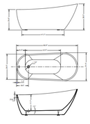 ANZZI Trend 67 in. Acrylic Flatbottom Non-Whirlpool Bathtub with Havasu Faucet and Talos 1.6 GPF Toilet