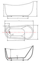 ANZZI Talyah 71 in. Acrylic Soaking Bathtub with Kame 2-piece 1.28 GPF Single Flush Toilet