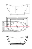 ANZZI Reginald 68 in. Acrylic Soaking Bathtub in White with Tugela Faucet in Polished Chrome
