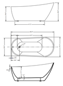 ANZZI Trend 67 in. Acrylic Flatbottom Non-Whirlpool Bathtub with Tugela Faucet and Talos 1.6 GPF Toilet
