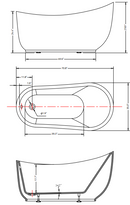 ANZZI Talyah 71 in. Acrylic Flatbottom Non-Whirlpool Bathtub with Havasu Faucet and Kame 1.28 GPF Toilet