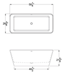 ANZZI Cenere 58.25 in. Solid Surface Soaking Bathtub with Cavalier 2-piece 1.28 GPF Single Flush Toilet