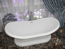 ANZZI Ruby 5.9 ft. Acrylic Flatbottom Non-Whirlpool Bathtub-White