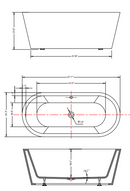 ANZZI Chand 67 in. Acrylic Flatbottom Non-Whirlpool Bathtub with Union Faucet and Talos 1.6 GPF Toilet
