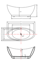 ANZZI Reginald Series 5.67 ft. Freestanding Bathtub in White