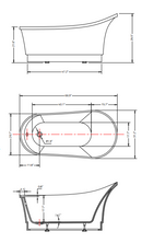 ANZZI Prima 67 in. Acrylic Flatbottom Non-Whirlpool Bathtub in White with Tugela Faucet in Polished Chrome