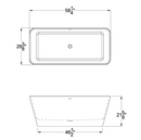 ANZZI Cenere 4.9 ft. Solid Surface Classic Soaking Bathtub in Matte White and Kros Faucet in Chrome