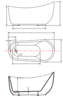 ANZZI Talyah 71 in. Acrylic Soaking Bathtub with Havasu Faucet and Cavalier 1.28 GPF Toilet
