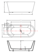 ANZZI Chand 67 in. Acrylic Flatbottom Non-Whirlpool Bathtub in White with Havasu Faucet in Polished Chrome