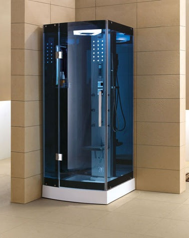 Mesa WS-301A, 1Person Walk In Steam Shower-Blue Glass