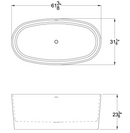 ANZZI Bellentin 5.1 ft. Solid Surface Center Drain Freestanding Bathtub in Matte White