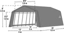 ShelterCoat 12 x 28 ft. Garage Peak Gray STD