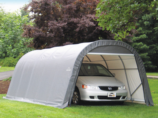 ShelterCoat 12 x 20 ft. Wind and Snow Rated Garage Round Gray STD
