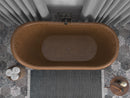 ANZZI Java 66 in. Handmade Copper Slipper Clawfoot Non-Whirlpool Bathtub in Hammered Antique Copper
