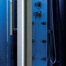 Mesa 801L, 1Person Corner Steam Shower-Blue Glass