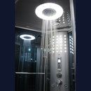 Mesa 801L, 1Person Corner Steam Shower-Blue Glass
