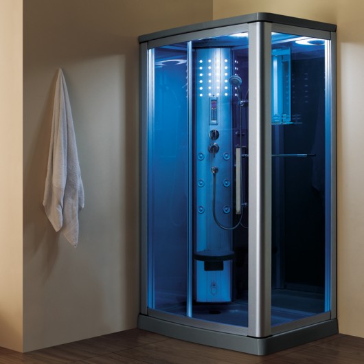 Mesa WS-802L, 1Person, Walk In Steam Shower-Blue Glass