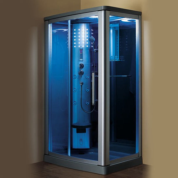 Mesa WS-802L, 1Person, Walk In Steam Shower-Blue Glass