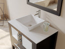 Cambridge Plumbing 36 Inch Espresso Wood and Porcelain Vessel Sink Vanity Set