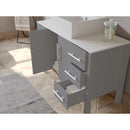 Cambridge Plumbing 48 Inch Gray Wood and Porcelain Vessel Sink Vanity Set