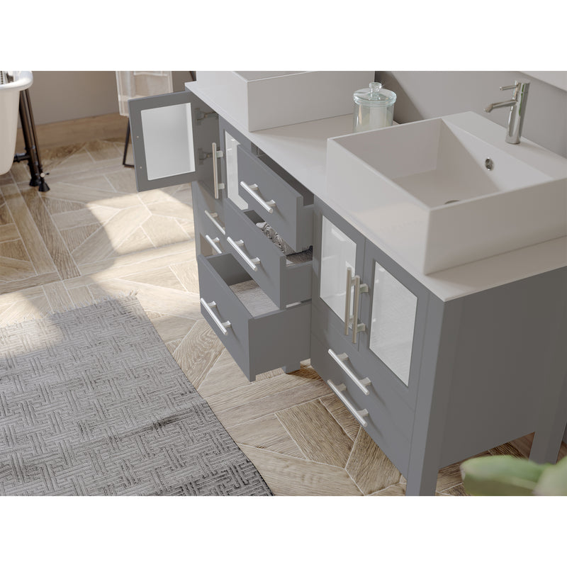 Cambridge Plumbing Complete 72" Vanity Set with Polished Chrome Plumbing