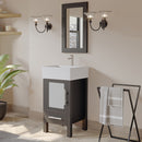 Cambridge Plumbing 18 Inch Espresso Wood and Porcelain Vessel Sink Vanity Set