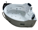 EAGO USA EAGO AM113ETL-L 5.5 ft Left Corner Acrylic White Whirlpool Bathtub for Two