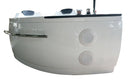 EAGO USA EAGO AM113ETL-R 5.5 ft Right Corner Acrylic White Whirlpool Bathtub for Two