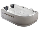 EAGO USA EAGO AM124ETL-R 6 ft Right Corner Acrylic White Whirlpool Bathtub for Two