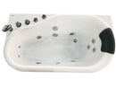 EAGO USA EAGO AM175-L 57'' White Acrylic Corner Jetted Whirlpool Bathtub W/ Fixtures