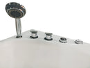 EAGO USA EAGO AM175-L 57'' White Acrylic Corner Jetted Whirlpool Bathtub W/ Fixtures