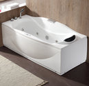 EAGO USA EAGO AM189ETL-L 6 ft Left Drain Acrylic White Whirlpool Bathtub w Fixtures