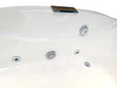 EAGO USA EAGO AM189ETL-L 6 ft Left Drain Acrylic White Whirlpool Bathtub w Fixtures