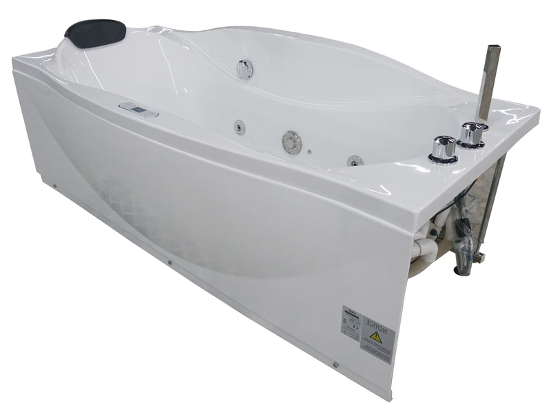 EAGO USA EAGO AM189ETL-R 6 ft Right Drain Acrylic White Whirlpool Bathtub w Fixtures