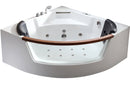 EAGO USA EAGO AM197ETL 5 ft Clear Rounded Corner Acrylic Whirlpool Bathtub for Two